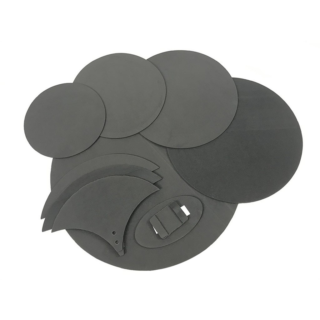 พรุ่งนี้life กลองชุด 8 ชิ้น Silencer Practice Mute Pads Mutes สําหรับ 5 กลอง & 3 Cymbals