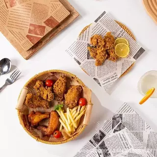 TIMECAFE กระดาษห่ออาหาร Food Grade (100ใบ ต่อแพค) ขนาด 30x30cm สำหรับเบเกอรี่