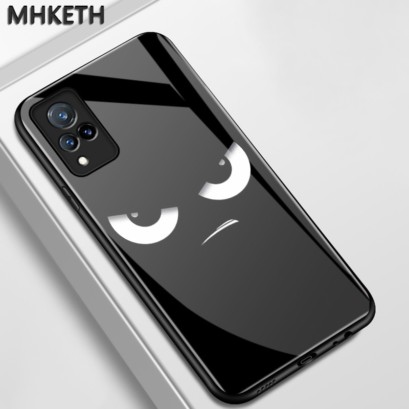 เคสสำหรับ VIVO V21 5G V21s 5G V21 4G V21E 4G Y73 เคสโทรศัพท์แก้วลายการ์ตูนอิโมจิแบบมีลักษณะเฉพาะตัว
