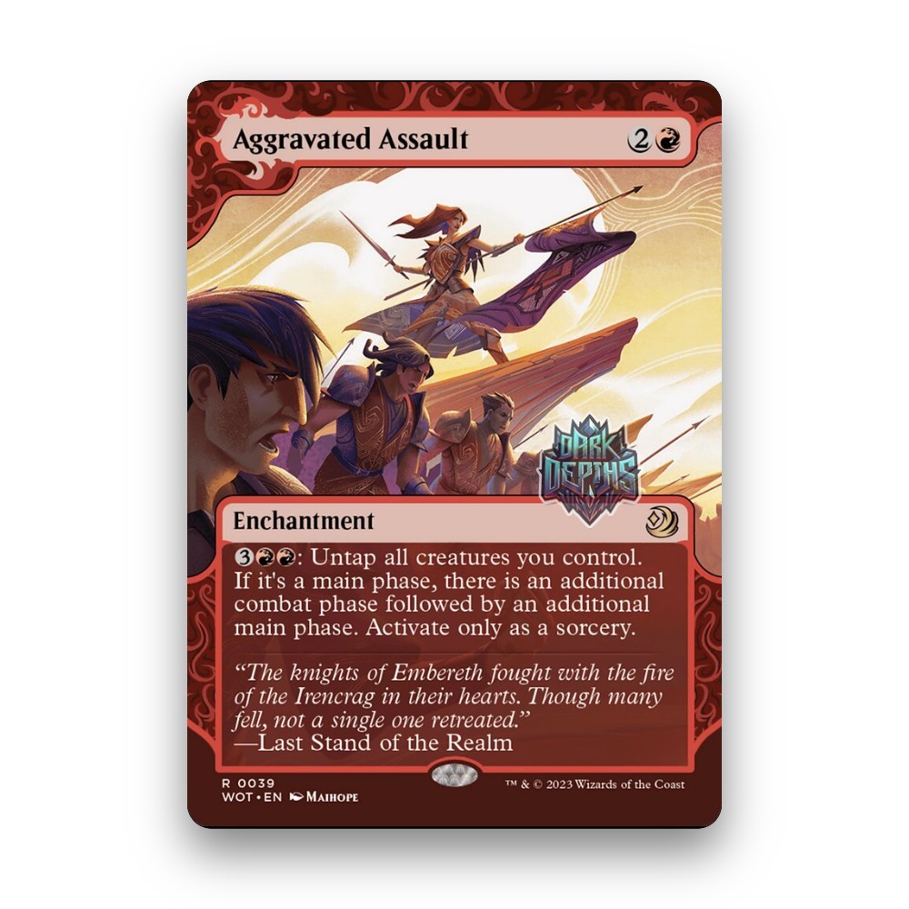 [MTG] Aggravated Assault (Showcase) (#39) [WOT] [RED] [RARE] | Magic the Gathering