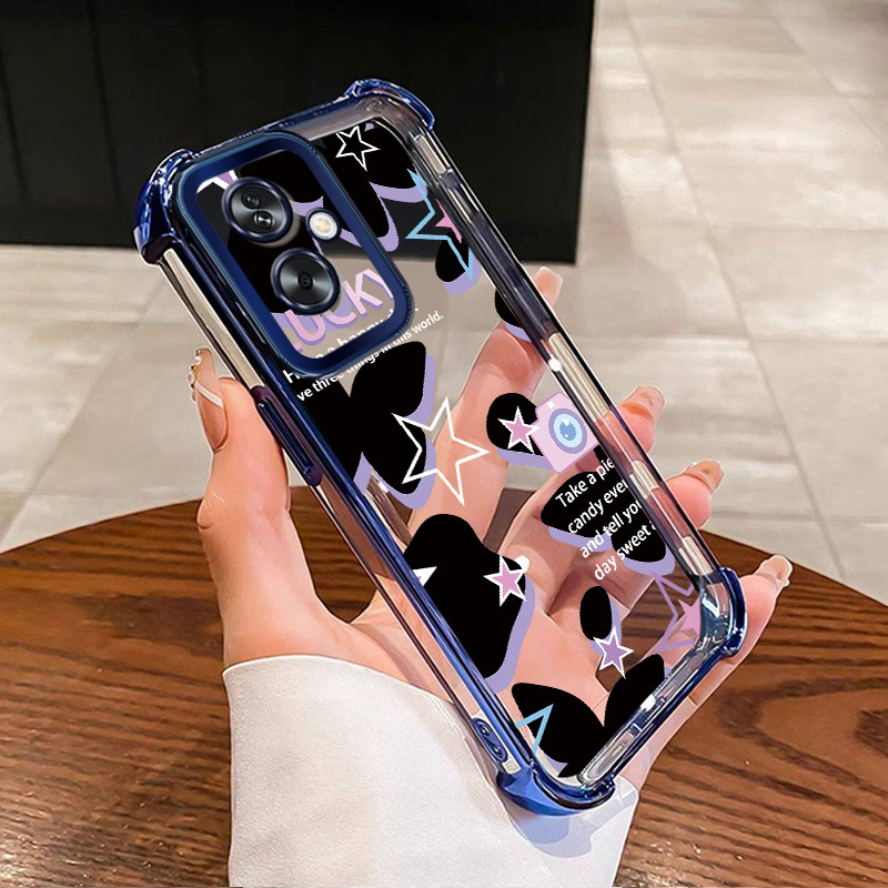 เคสสำหรับ OPPO A79 5G A2 5G เคสโทรศัพท์ผีเสื้อดาวซิลิโคนซอฟต์เชลล์ครบวงจรกันกระแทก