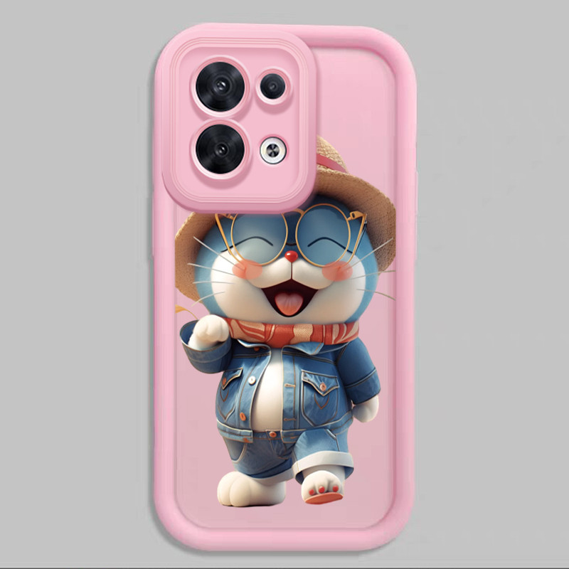 เคสสำหรับ OPPO Reno 8 5G เคสโทรศัพท์แมวน่ารักสามสีซิลิโคนซอฟต์เชลล์ครบวงจรกันกระแทก
