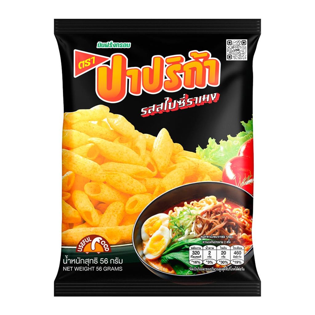 [สินค้าส่งด่วน] ปาปริก้า มันฝรั่งกรอบ รสสไปซี่ ราเมง 56 ก.