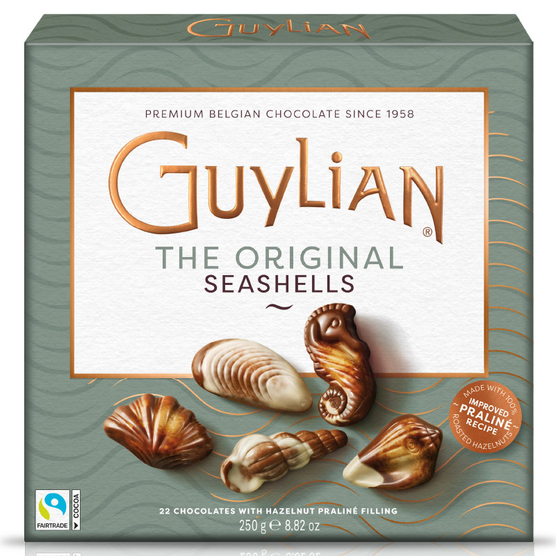กีเลียนช็อคโกแลตรูปหอย 250กรัม Guylian Finest Belgian Chocolate Seashells 250g. [หมายเลขบาร์โค้ด 541