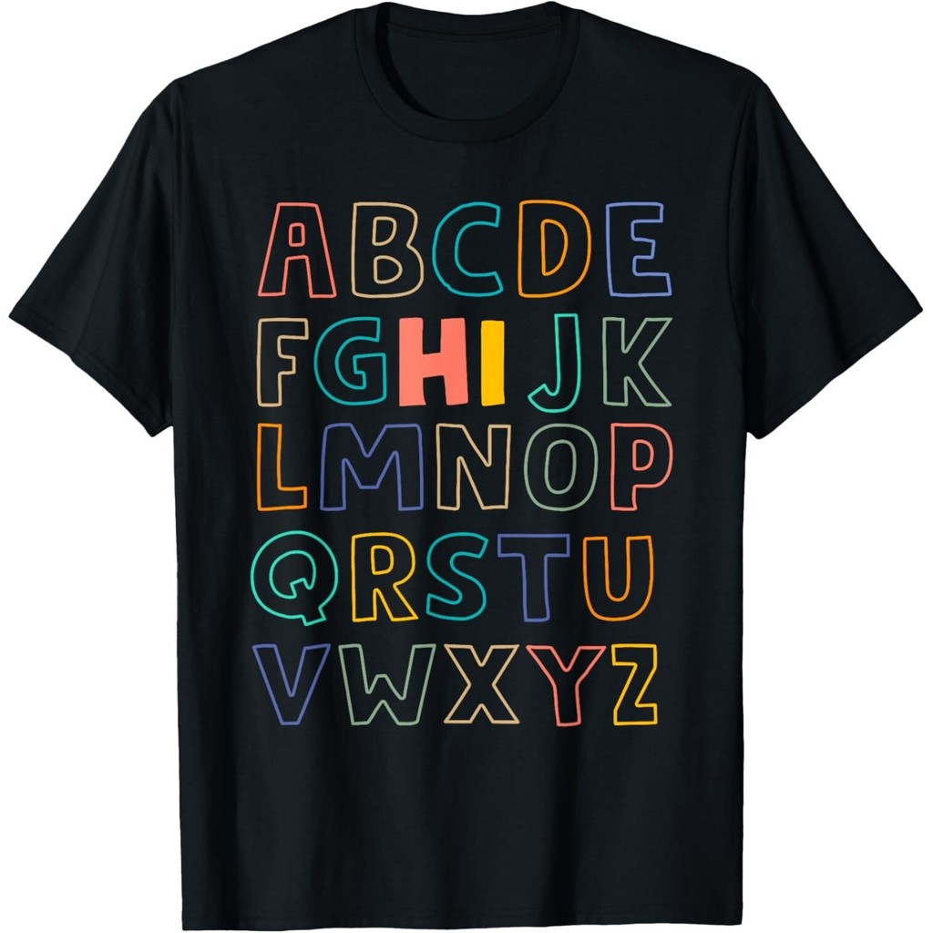 ตลก Pre K โรงเรียนอนุบาล Hi ตัวอักษร Back To School ครูเสื้อยืด Unisex