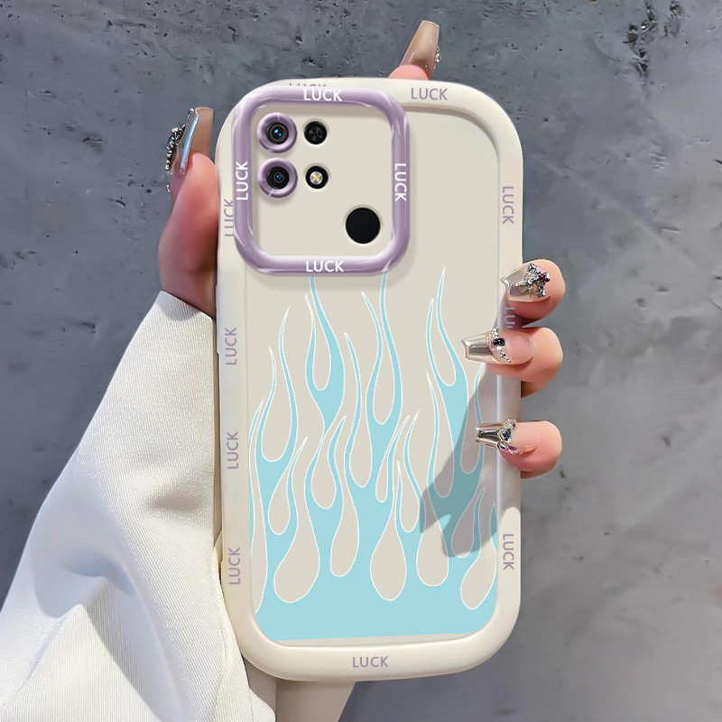 เคสสำหรับ Xiaomi Redmi 10C เคสโทรศัพท์เปลวไฟซิลิโคนกันกระแทก