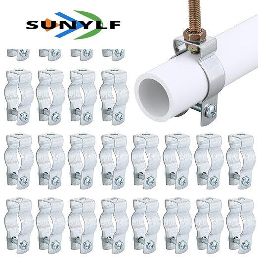 SUNYLF HOT25PCS เหล็กชุบสังกะสี EMT Conduit แขวนสลักเกลียว Convit วงเล็บยึด