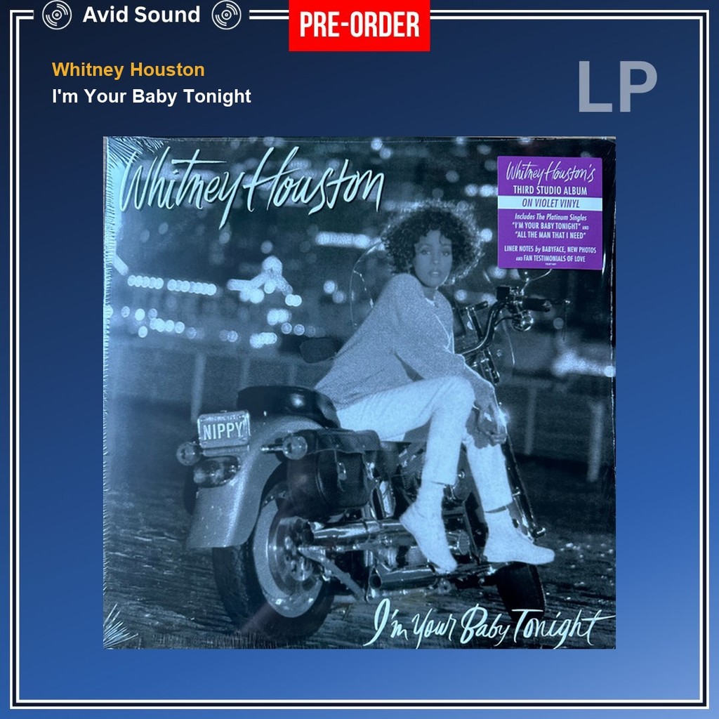 Pre-Order แผ่นเสียง Whitney Houston I'm Your Baby Tonight ใหม่ ซีล Whitney Houston Vinyl LP