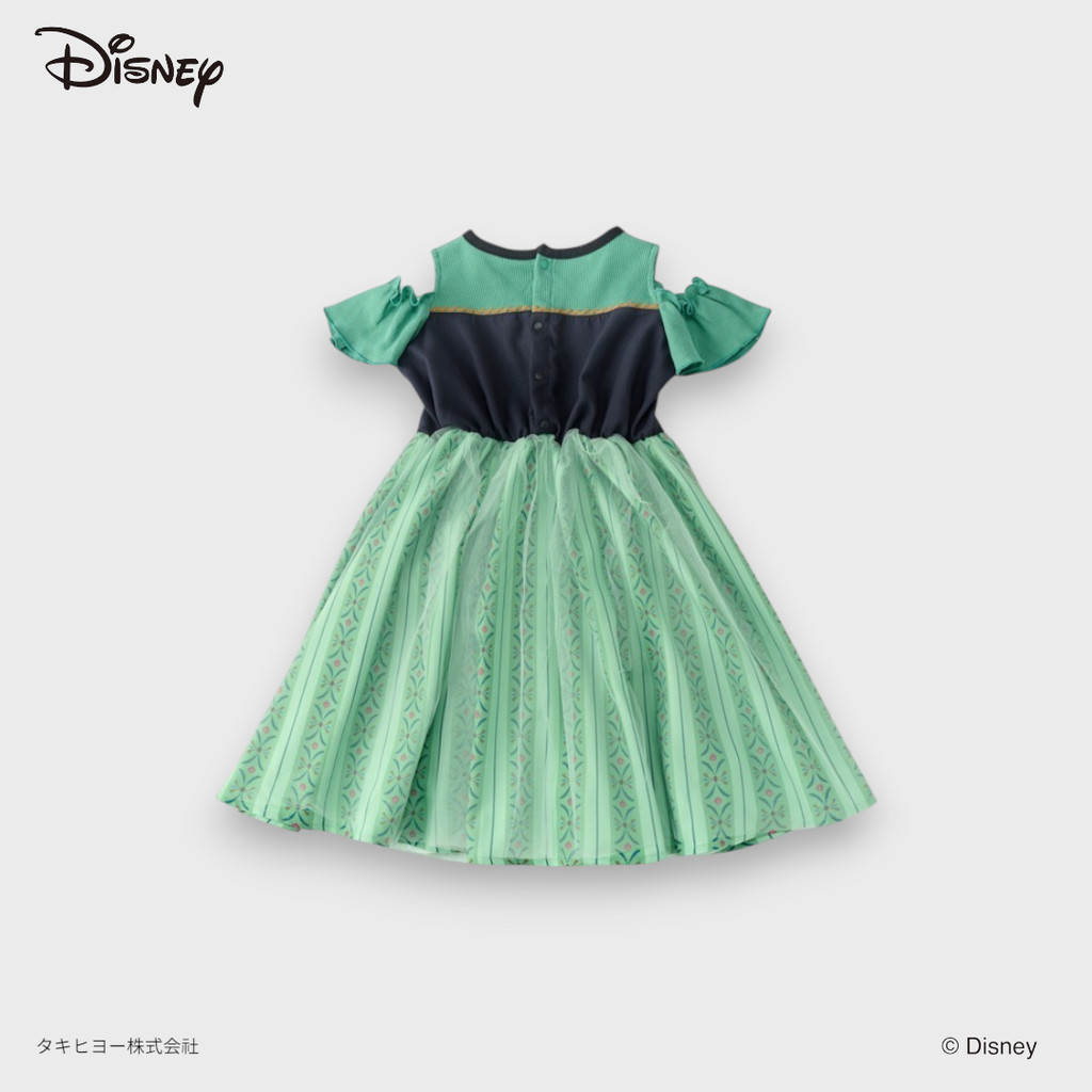 SHIMA Park × Disney فستان آنا Frozen أخضر منفوش (110-130) — صورة 2