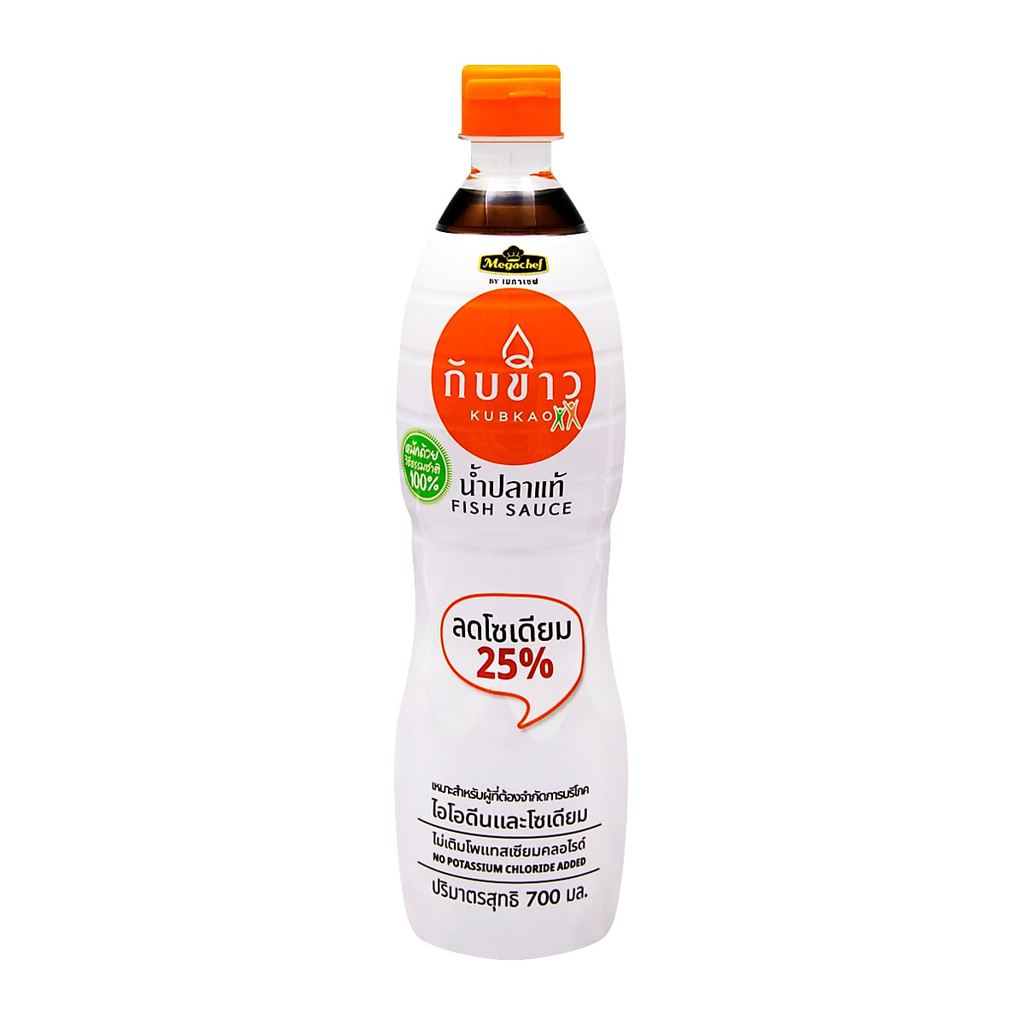[สินค้าส่งด่วน] กับข้าว น้ำปลา สูตรลดโซเดียม 25% By เมก้าเชฟ 700 มล.