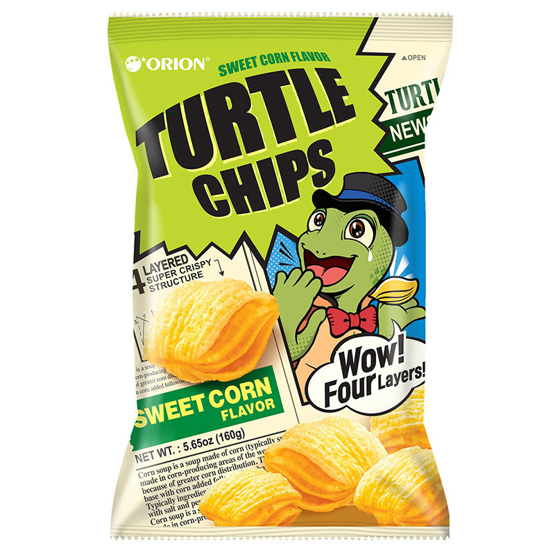 โอริออน โกบุกชิป รสคอร์นซุป 160 ก. (ORION Turtle Chips Sweet Corn Flavor 160 g)
