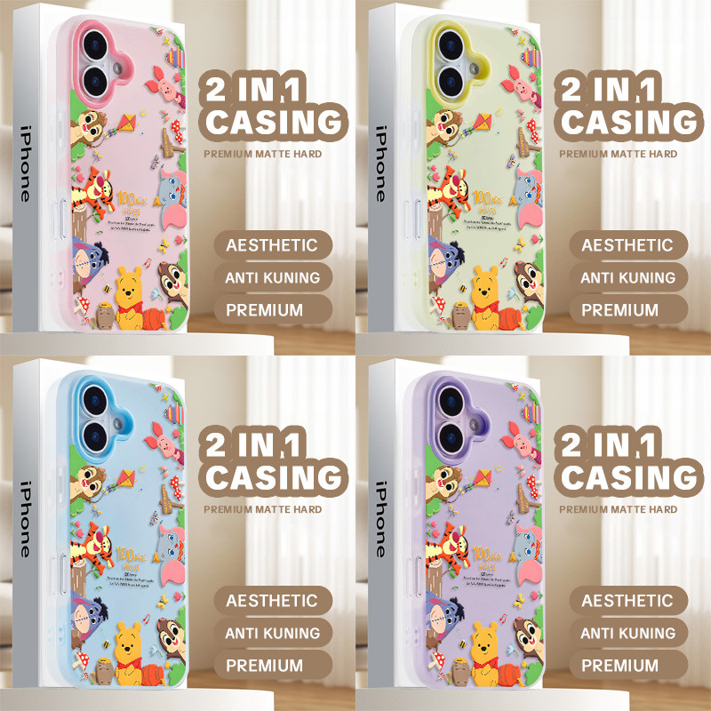 Winnie Butterfly [Infinite Case] 2 In 1 Casing Hp Oppo Reno 15 5G 15F A6 A6X A6T Pro Reno 14F 14 A5 
