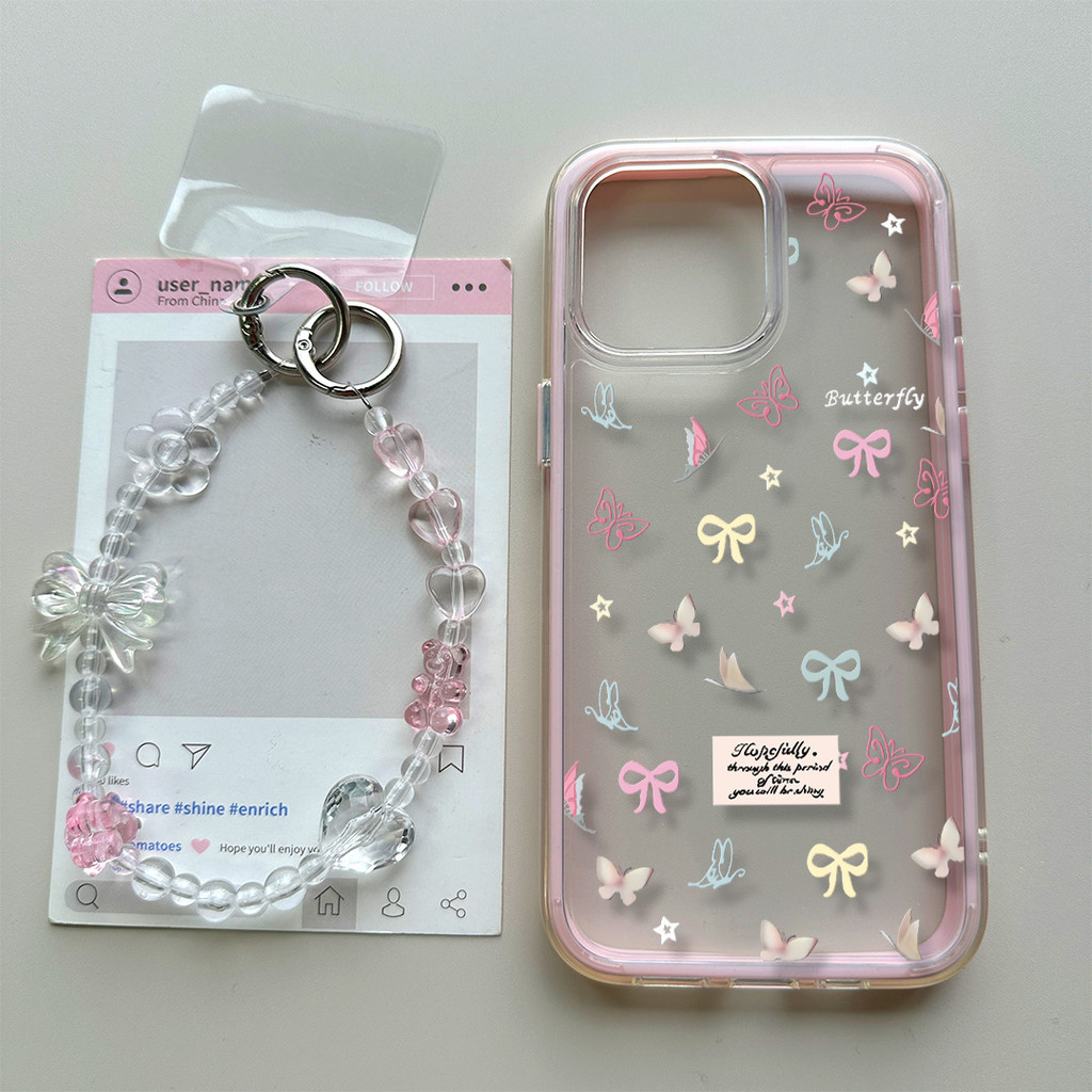 [Infinite Case] Aesthetic Butterfly Star Casing Hp Iphone 13 Pro Max 17 Pro Max 16 Plus Ip 15 Pro Ip