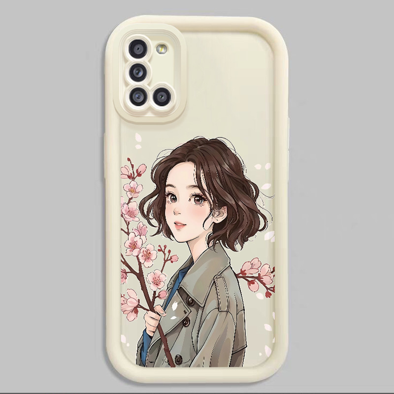 เคสสำหรับ Samsung Galaxy A31 เคสโทรศัพท์สาวมีเสน่ห์ซิลิโคนซอฟต์เชลล์ครบวงจรกันกระแทก
