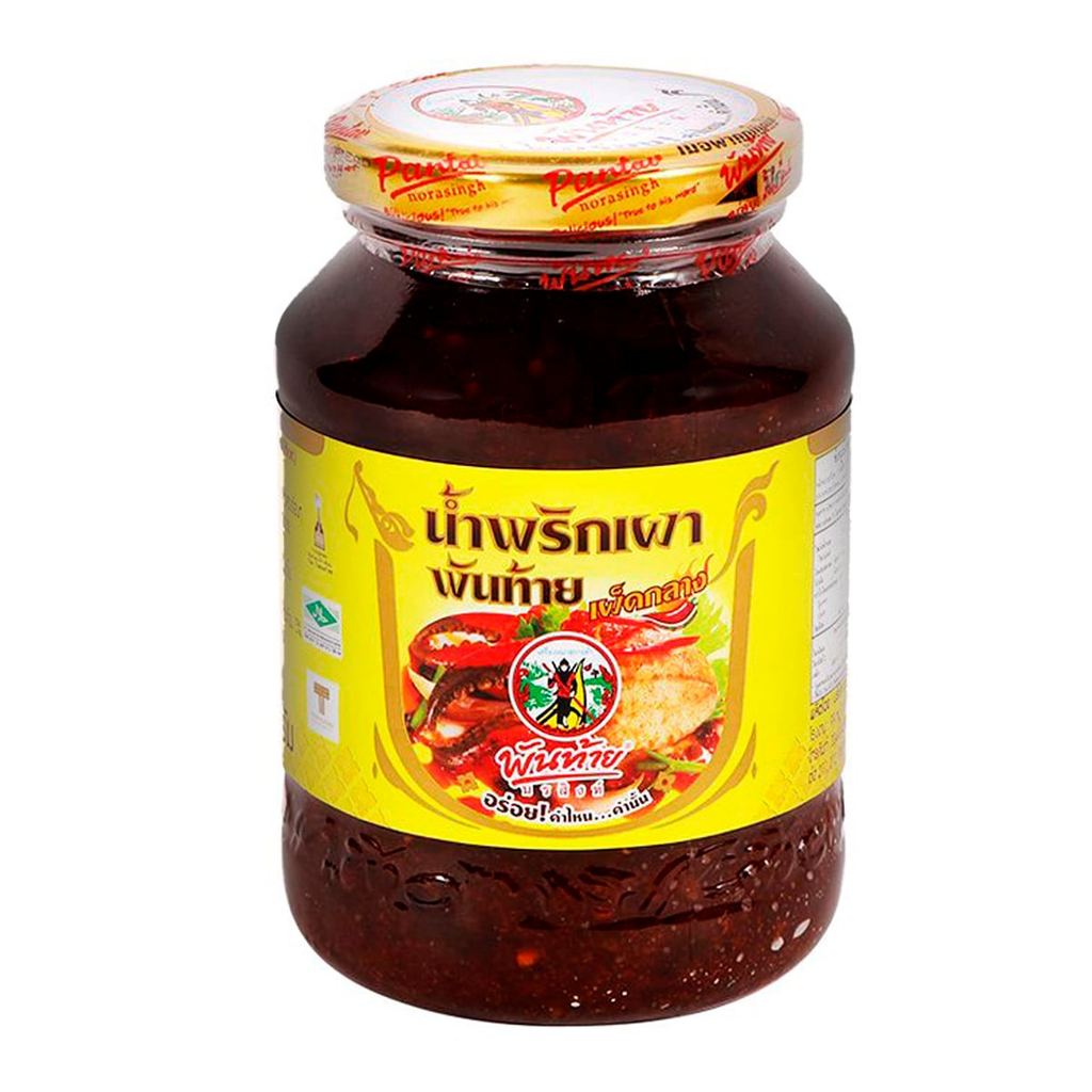 [สินค้าส่งด่วน] พันท้ายนรสิงห์ น้ำพริกเผา เผ็ดกลาง 500 ก.