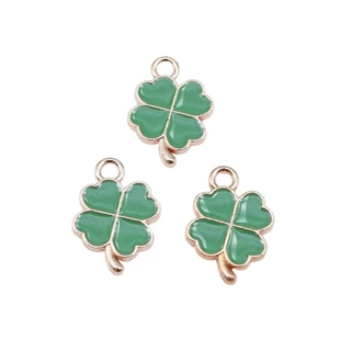WYSIWYG 10 ชิ้น 18x12 มิลลิเมตร 4 สี Four Leaf Clover Charms จี้สําหรับเครื่องประดับ DIY ทําเครื่องประดับทําด้วยมือหัตถกรรมผลการค้นหา