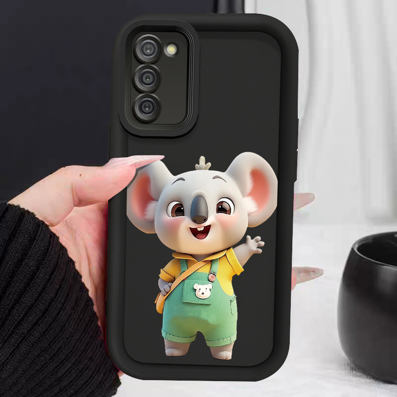 เคสสำหรับ Samsung Galaxy A03s A02s M02s F02s เคสโทรศัพท์ปีศาจสายคล้องสามสีซิลิโคนกันกระแทก