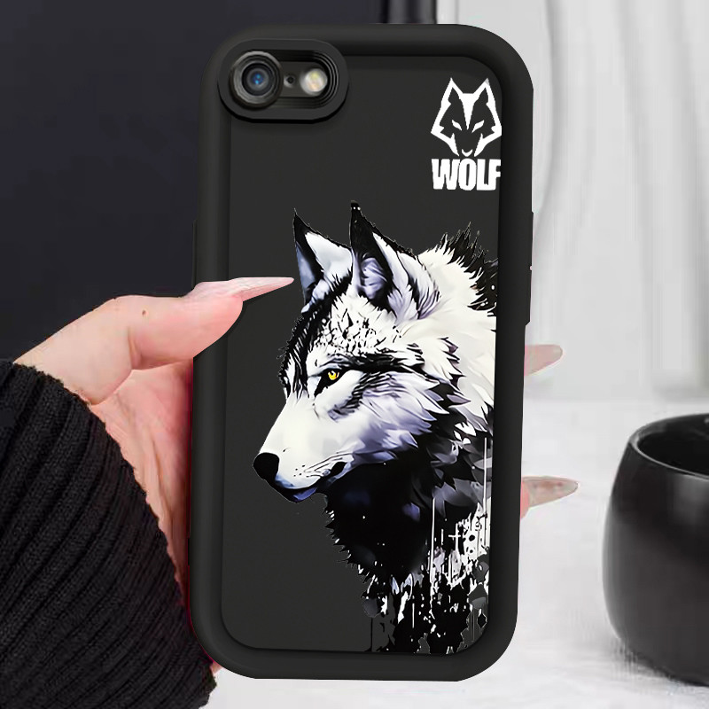 เคสสำหรับ iPhone 6 Plus 6s Plus 7 Plus 8 Plus SE 2020 X Xr Xs Max เคสโทรศัพท์หมาป่ากระต่ายซิลิโคนซอฟต์เชลล์กันกระแทก