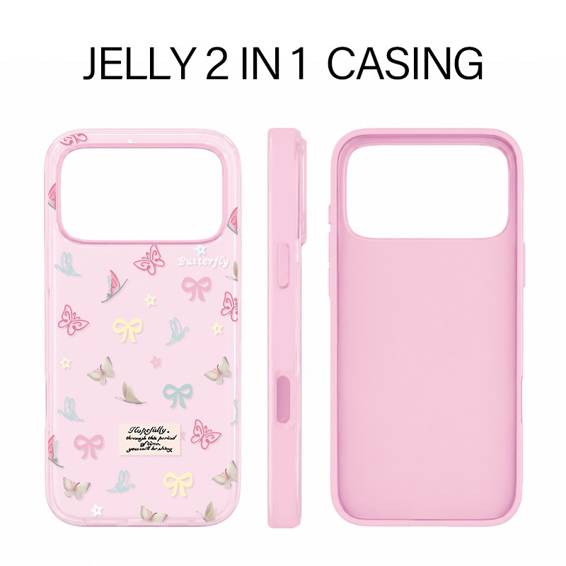 โบว์ผีเสื้อ [Monte Case] 2 In 1 Case Vivo Y500 Z11 T5 Z11X Y31d Y11d Y05 A31D Pro V70 Fe Y29 5G Y400