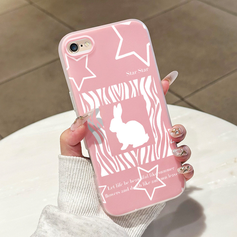 เคสสำหรับ iPhone 6 Plus 6s Plus 7 Plus 8 Plus X Xs Max Xr เคสโทรศัพท์กระต่ายดาวซิลิโคนซอฟต์เชลล์กันกระแทก