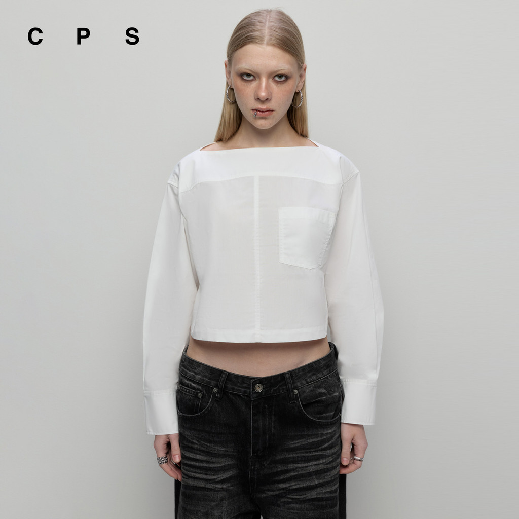 CPS เสื้อแขนยาวสไตล์กะลาสี ผู้หญิง LONG SLEEVE SAILOR SHIRT รุ่น C26PGWA008 (AW26#P1)