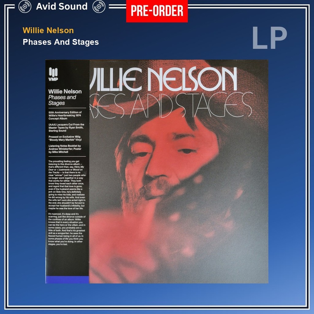 Pre-Order แผ่นเสียง Willie Nelson Phases And Stages ใหม่ ซีล Willie Nelson Vinyl LP