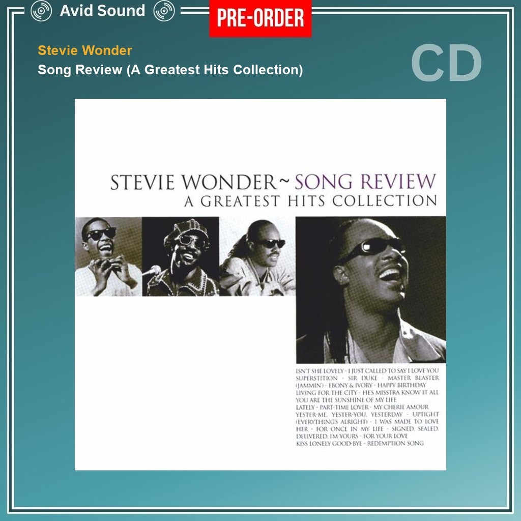 Pre-Order CD แผ่นซีดี Stevie Wonder Song Review (A Greatest Hits Collection) ใหม่ ซีล Stevie Wonder 