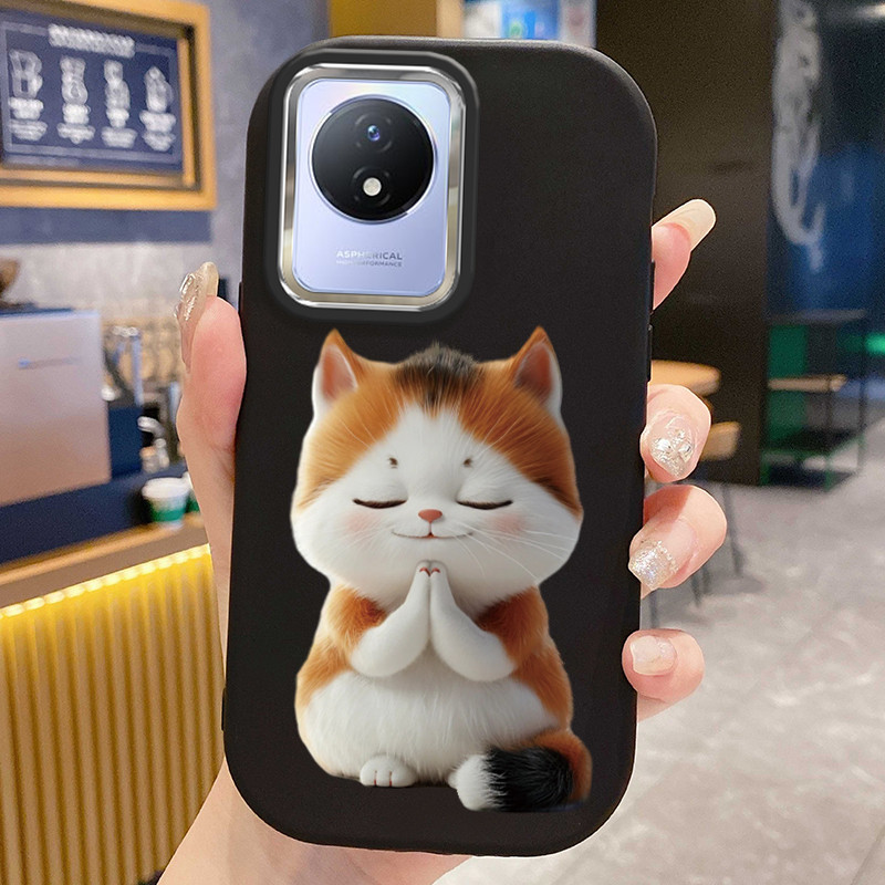 เคสใช้ได้กับ VIVO Y02 Y02a Y02t Y02s Y11 2023 Creative Cat Soft Cover Case