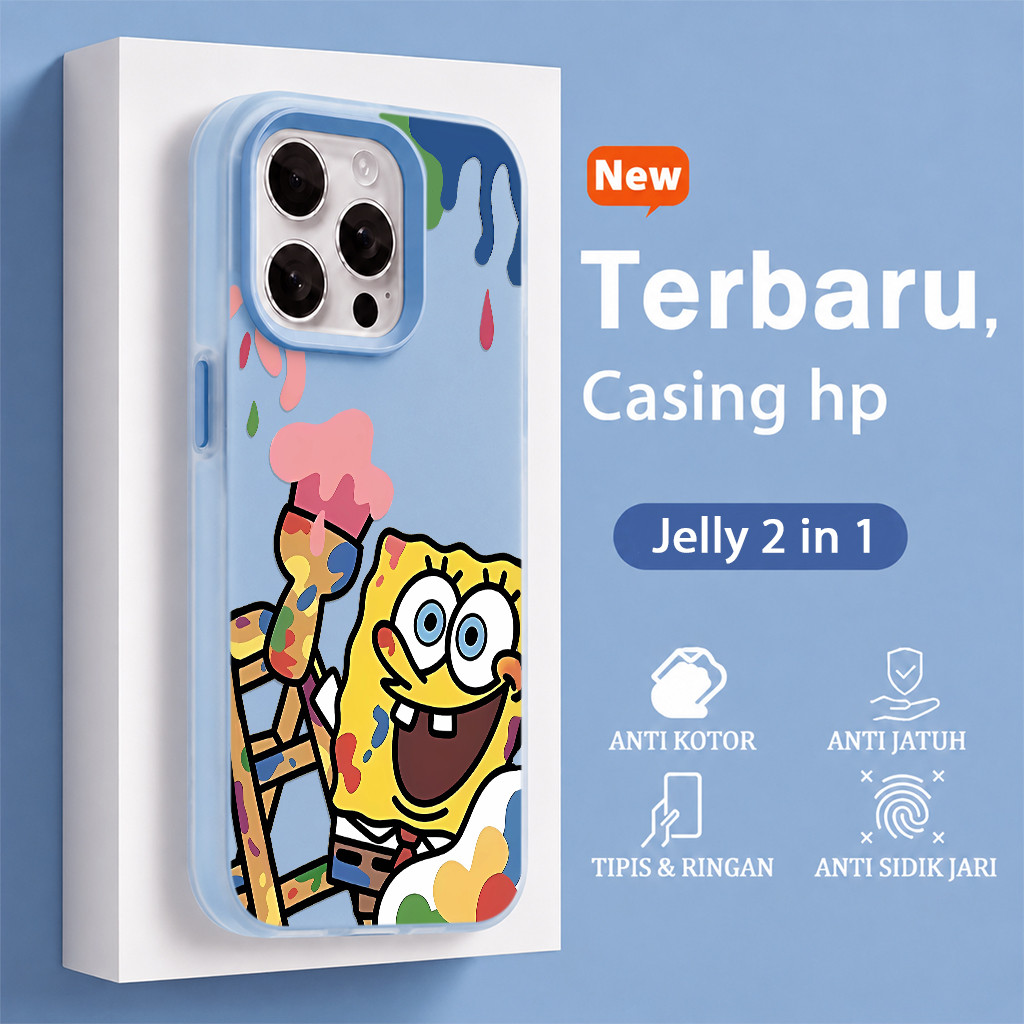 Jelly 2 In 1 Spongebob Fun Casing Infinix Hot 70 Smart 10 20 Hot Note 60I Pro Plus 5G Hot 40I 50 Pro