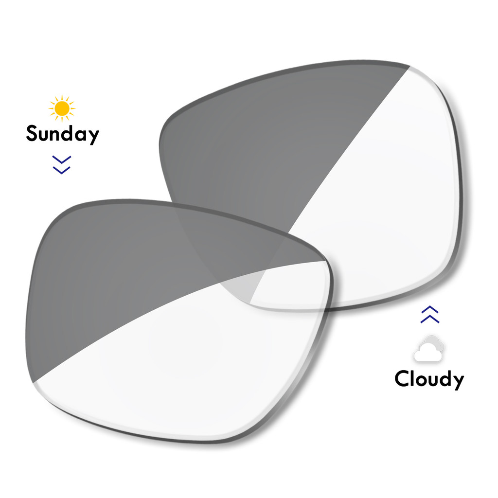 AUTO Clear to Black-Photochromic เลนส์สําหรับ Wayfarer RW4008 RW4012 53 มม.แว่นตาอัจฉริยะ