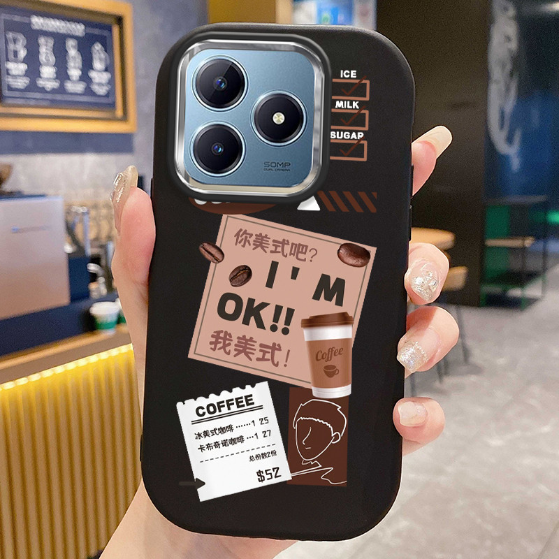เคส ใช้ได้กับRealme C63 C61 Note 60 Note 60X Narzo N63 Creative Coffee Case