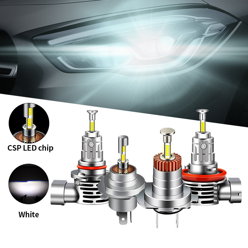 1PC/2PCS 30000LM รถ Led ไฟหน้าหมอกหลอดไฟ H1 H3 H4 HB2 ไฟหน้ารถสีขาว Lumen หลอดไฟ 9003 H7 H8 H9 H11 H