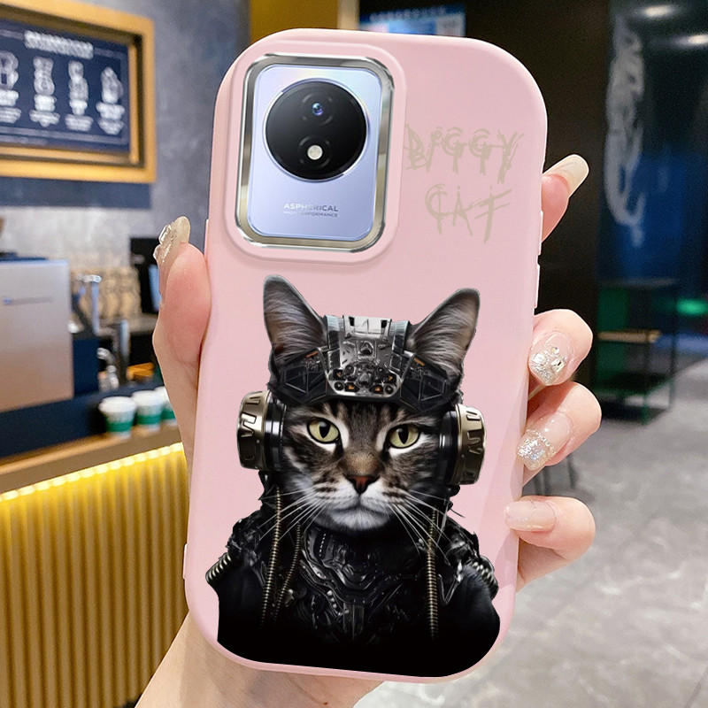 เคสใช้ได้กับ VIVO Y02 Y02a Y02t Y02s Y11 2023 Cool Little Cat Soft Cover Case