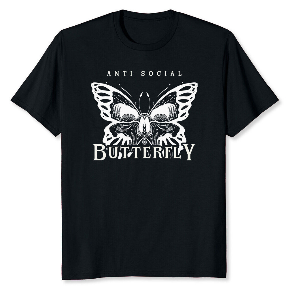 ของขวัญวาฟเฟิล 2026 สําหรับเพื่อน Anti Social Butterfly สําหรับเสื้อยืด Introvert xs-3xl       