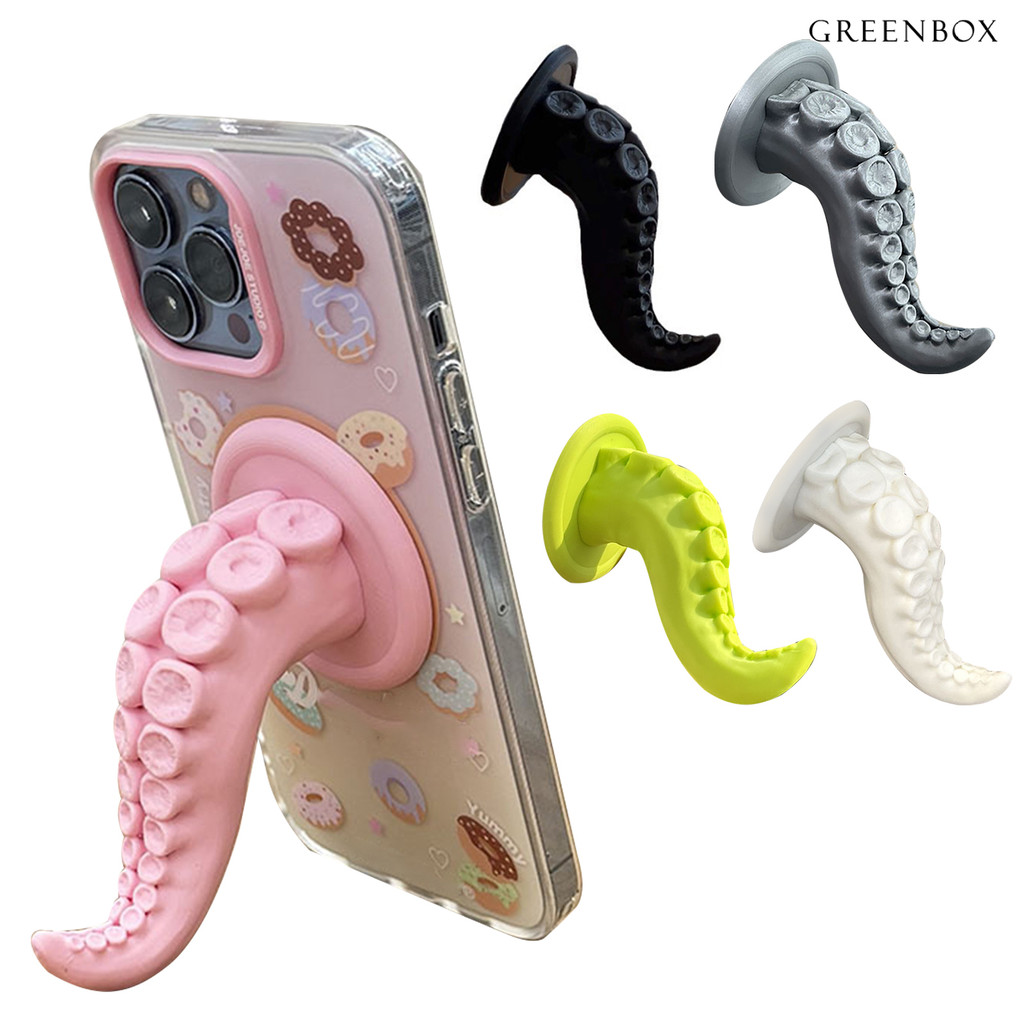 Greenbox ที่วางโทรศัพท์หนวดปลาหมึก ic 3D Claw Grip ที่วางโทรศัพท์พร้อมขาตั้งเดสก์ท็อปหลายมุมดูดที่แข