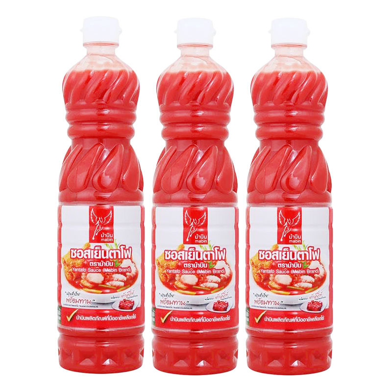 ม้าบิน ซอสเย็นตาโฟ 790 ก. x 3 (MABIN Yentafour Sauce 790 g x 3) โปโลแมน POLOMAN