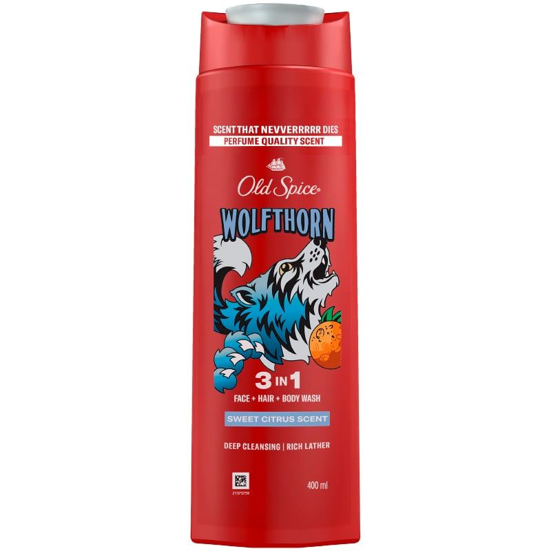 OLD SPICE โอลด์สไปซ์วูล์ฟธอร์นบอดี้แฮร์เฟซวอช 400มล. [4084500978973]