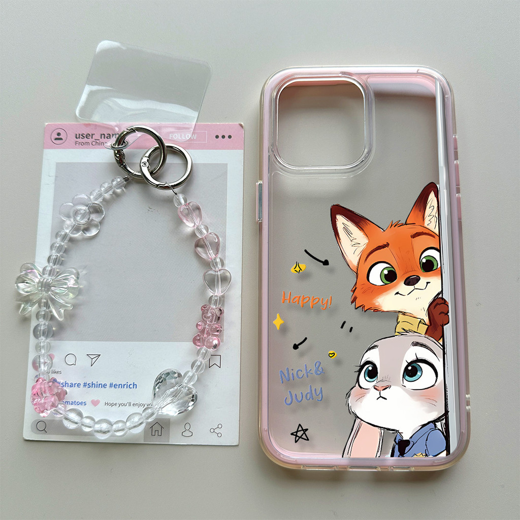 น่ารัก [ Infinity Case] Zootopia Casing Hp Iphone 13 Pro Max 17 Pro Max Ip 14 Plus 16 Plus Ip 12 11 