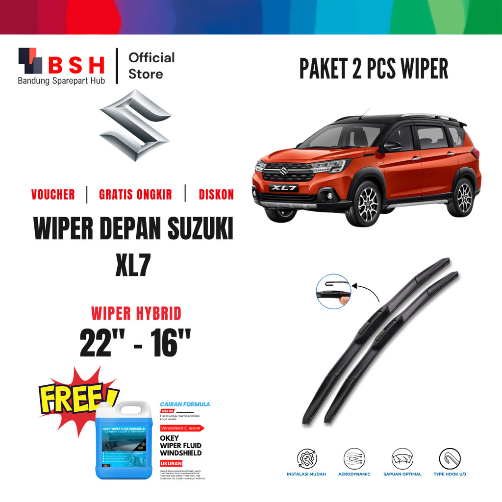 ที่ปัดน้ําฝนกระจกรถยนต์ Suzuki XL7 Hybrid ฟรีน้ํายาปัดน้ําฝน