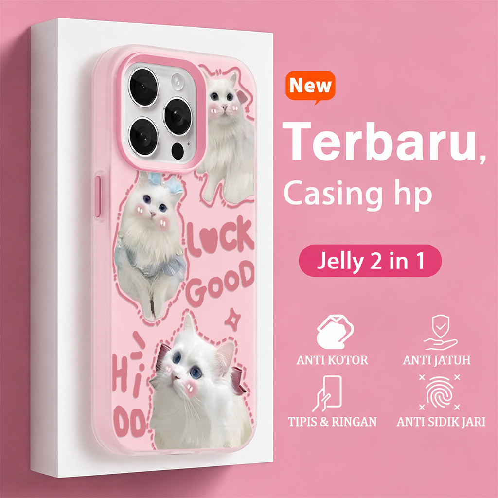 Jelly 2 In 1 Cat Letter Case Redmi 17 A7 Pro Note 14 4G 5G 15C 15 13X 13 14C A5 13C Gd2H1K8 Pop ล่าส