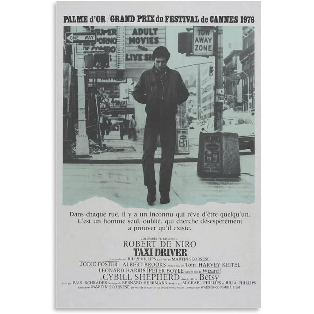 TONGYANG Taxi Driver 1976 Vintage ภาพยนตร์โปสเตอร์สําหรับห้องนอน Aesthetic Wall Decor ผ้าใบ Wall Art