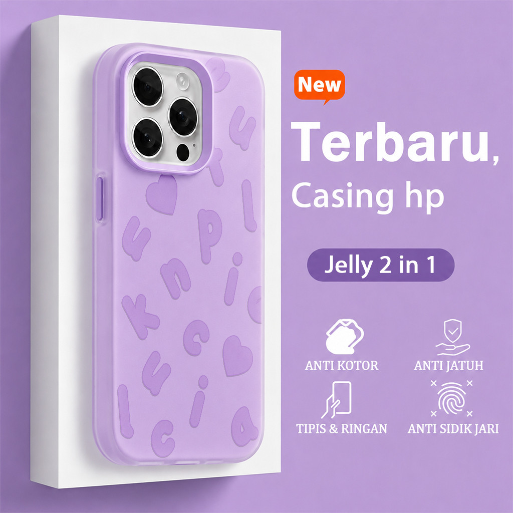 Jelly 2 In 1 Letter Casing Vivo Y500 Z11 T5 Z11X V70 Fe Y05 Y21D V60 Lite Y400 Iqoo Z10 Lite Y19S Pr