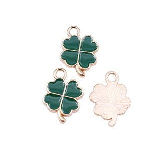 WYSIWYG 10 ชิ้น 18x12 มิลลิเมตร 4 สี Four Leaf Clover Charms จี้สําหรับเครื่องประดับ DIY ทําเครื่องประดับทําด้วยมือหัตถกรรมผลการค้นหา