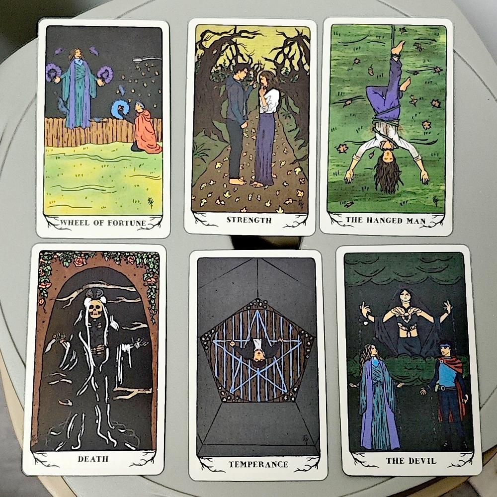 Agatha All Along Tarot Deck 78 ชิ้นการ์ดไพ่ทาโรต์ธีมภาพยนตร์ 10.3*6 ซม.