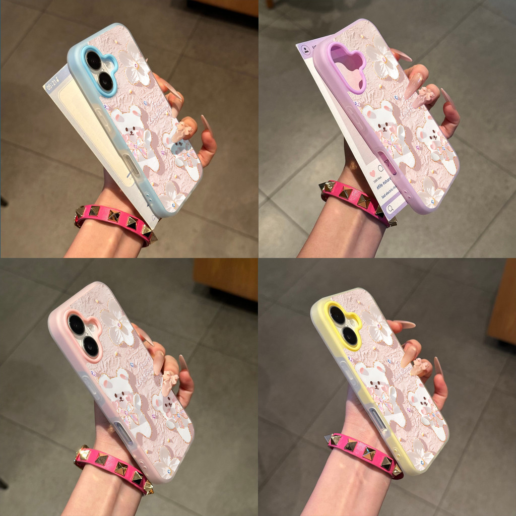[Jbscasing93] เคสหมีดอกไม้ Samsung A27 Galaxy A07 A06 A57 A17 5G A37 A36 A26 A55 A05S A15 A56 A35 A1