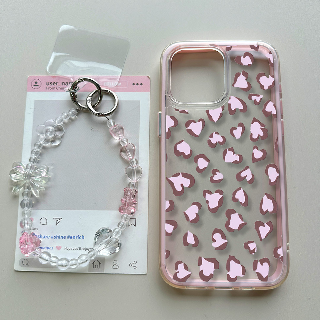 Aesthetic [ Infinity Case] Love Leopard Casing Hp Iphone 13 Pro Max 17 Pro Max Ip 14 Plus Ip 12 11 1