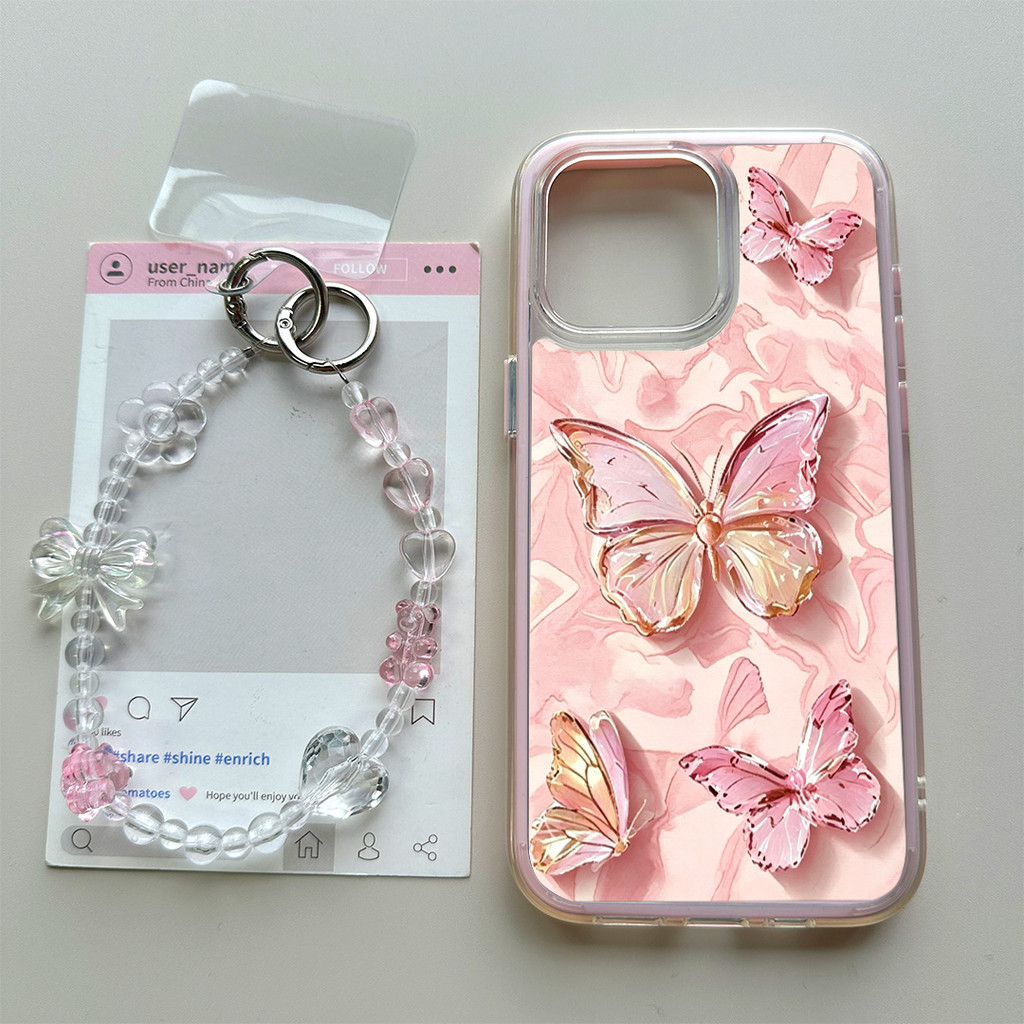 Butterfly Dazzle [Infin Case] Iphone 13 Pro Max 17 Pro Max Ip 15 Pro 16 Plus Ip 14 Plus Ip 12 11 Ckk