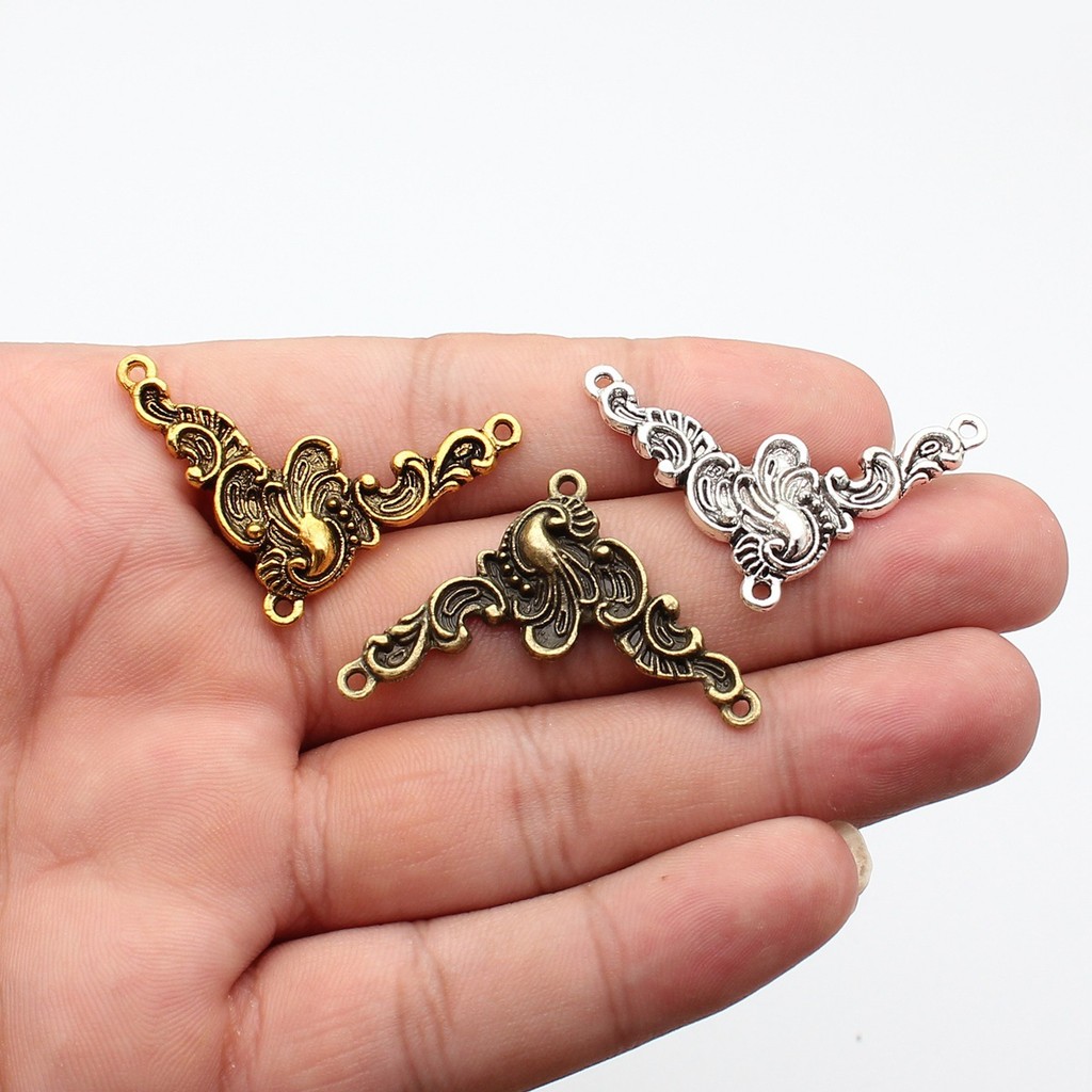 WYSIWYG 4 ชิ้น 20x42 มิลลิเมตรจี้ Lucky Connector Lucky Connector Charm จี้สําหรับเครื่องประดับทํา L