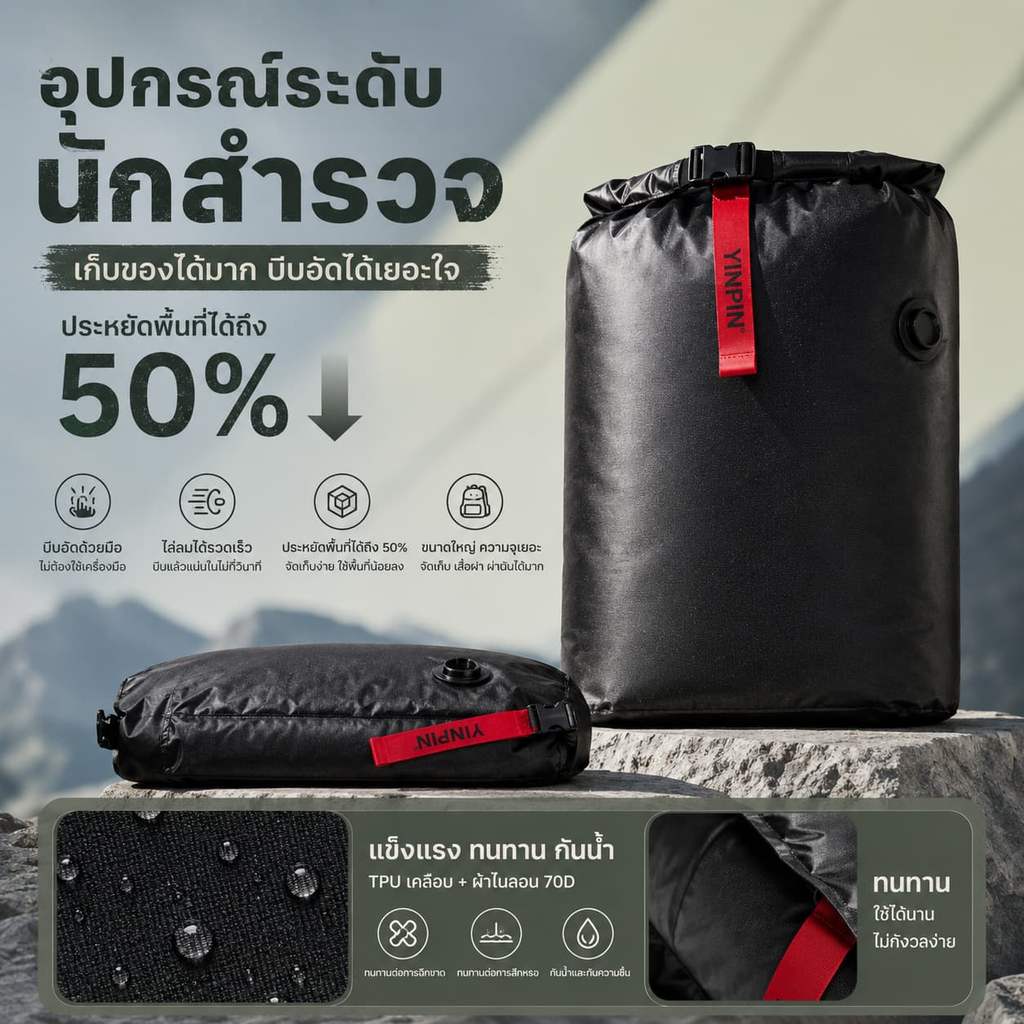 กระเป๋าเป้สะพายหลังกันน้ำ น้ำหนักเบา ความจุ 20ลิตร เหมาะสำหรับการเดินป่าและกิจกรรมกลางแจ้ง
