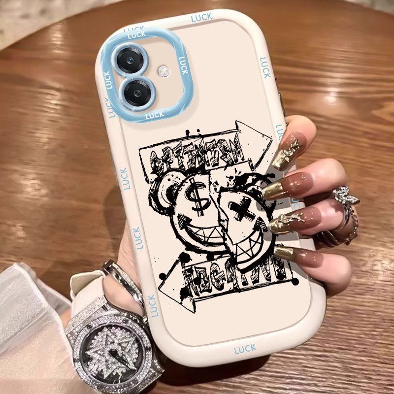เคส Hp สําหรับ OPPO A3 4G A3 5G A3X 4G A3X 5G A40 4G A60 5G Case Bear Doodle Case Cesing anti-turn C
